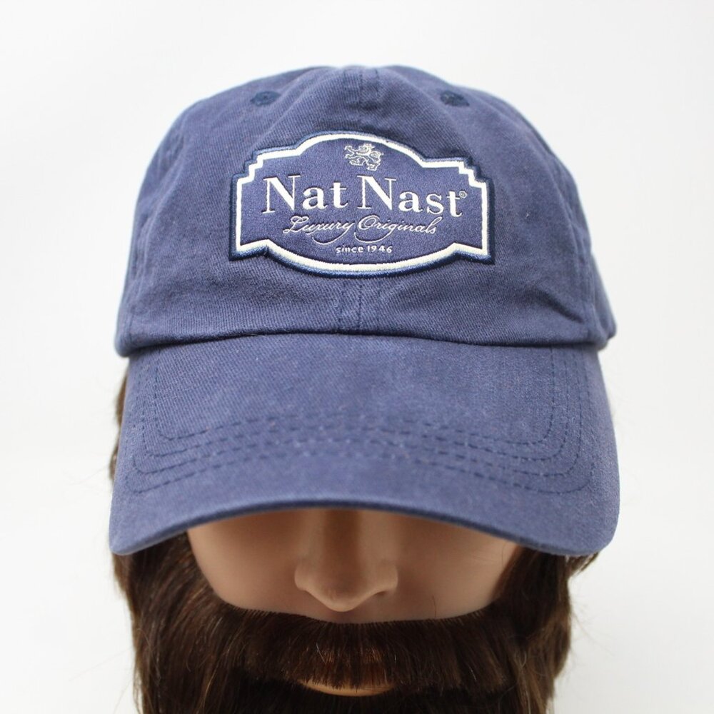 Nat Nast Hat Blue Adjustable 100%‎ Cotton Shell Baseball Cap